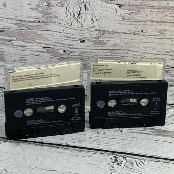 Puccini - Manon Lescaut [1990 Opera Series 2-Cassette Tape] RCA‎ Victor - Picture 7 of 7